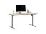Schreibtisch Siena Eiche-/silberfarben 160/72/77 cm Eichefarben
