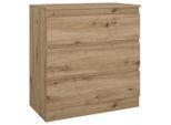 Kommode Mara Eiche Artisan Nachbildung , 77/80/42 cm , 3 Schublade(n)