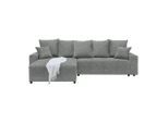Ecksofa Alatri Grau Webstoff Grau