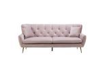 Sofa In Rosa Inkl. 2 Kissen "liliana" Holz, Textil Rosa