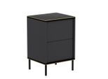 Nachttisch Imaj Nachttisch 40/60/35 cm Anthrazit, Schwarz