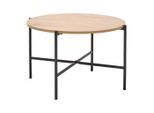 Couchtisch Oslo Eichefarben/schwarz Metall, Holzwerkstoff 60/60/40 cm