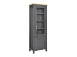 Vitrine "claudio" Dunkelgrau/eiche 71/203/44 cm ,