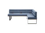 Eckbank Canon Li. In Blau Holz, Metall, Textil Blau