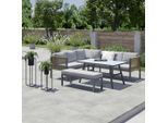 Gartenlounge-set Eliza Anthrazit 4-teilig