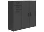 Kommode Multistauraum Graphitfarben , 120/115/40 cm , 2 Schublade(n)