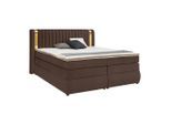 Boxspringbett Minola Gold Haselnussfarben Ca. 160x200cm 160/200 cm Haselnussfarben