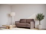 BRUNO Schlafsofa 160cm in Braun | Kubus | stabiles Massivholz & Boxspringkomfort