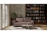BRUNO Schlafsofa 160cm in Braun | Schmal | stabiles Massivholz & Boxspringkomfort