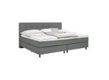 Boxspringbett Primo Graphitfarben Ca. 220x200cm 220/200 cm Graphitfarben