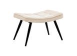 Hocker Gunvor Beige Beige Holz, Metall, Textil