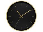 Wanduhr Kelly Schwarz/gold Schwarz, Goldfarben