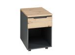 Rollcontainer Memphis In Eiche Artisan/graphitfarben 45/66/55 cm