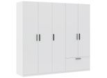 Drehtürenschrank Milos 5t1s Weiss 225/210/54 cm Weiss