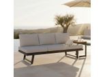 Gartenliege Loan In Grau Inkl. Beistelltisch Grau