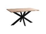 Esstisch Amon Braun/schwarz Holz, Metall 140/85/77 cm