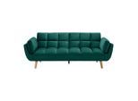 Schlafsofa In Grün "cora" Grün Holz, Textil