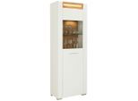 Vitrine In Weiss Hochglanz 70/201/40 cm ,