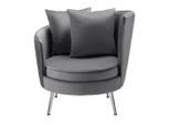 Relaxsessel, Dunkelgrau, Cherie Metall, Textil Dunkelgrau