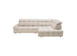 Ecksofa Tollo L Beige Webstoff Beige