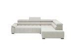 Ecksofa Gremoi Rechts Sandfarben Chenille, Webstoff Sandfarben