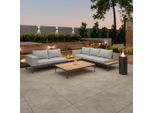 Gartenlounge "aurelia", Hell/dunkelgrau, Holz/metall 248/62,5/90 cm