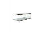 Beistelltisch Tv-Tisch Elementary 100 Grau Holz, Glas 120/45/60 cm