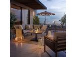 Gartenlounge Washington Grau/naturfarben, 4-Teilig 5-teilig