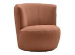 Sessel Jasima Kupfer Drehbar Chenille Kupferfarben