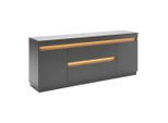 Tv-element Samu Anthrazit/eichefarben Anthrazit, Eichefarben 180/74/40 cm