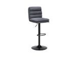 Barhocker Jona Schwarz Holz, Metall, Textil Schwarz