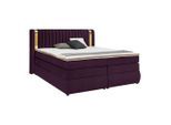 Boxspringbett Minola Gold Pflaume Ca. 180x200cm 180/200 cm Pflaume