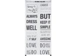 Schrank Weiss/schwarz 75/160/50 cm Schwarz, Weiss