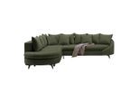 Ecksofa Axel Olivgrün Chenille Olivgrün