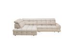 Ecksofa Tollo L Beige Webstoff Beige