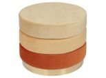 Hocker Elyse 100 Orange, Goldfarben Textil