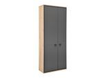 Garderobenschrank Florenz Grau/eiche Artisan 79/196,2/37,3 cm