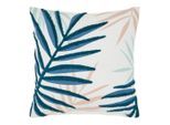 Zierkissen Blätter Blau/beige Ca. 45x45cm 45/45 cm