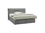 Boxspringbett Belano Dunkelgrau Ca. 160x200cm 160/200 cm Dunkelgrau