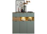 Highboard Memphis Grün/eiche Artisan 125/125/45 cm 4 Schublade(n)