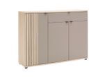 Schuhschrank Pisa Taupe/eichefarben 133/103/38 cm