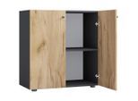 Aktenregal Lona Eichefarben/anthrazit 70/74/37 cm