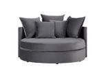 Sofa Grau "elena" Samt Grau