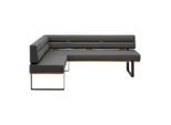 Eckbank Canon Re. In Anthrazit Holz, Metall, Textil Anthrazit