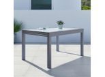 Gartentisch Atlanta 3, Ausziehbar 135-270/90/75 cm Metall, Glas Anthrazit rechteckig