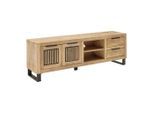 Tv-element Everest In Naturfarben/schwarz Naturfarben, Schwarz 175/57/40 cm