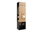 Garderobe Next In Schwarz/eiche Artisan