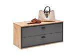 Garderobenbank Florenz Grau/eiche Artisan 94/44,9/37,3 cm