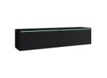Lowboard D140 Schwarz Mit Fischgräte Schwarz