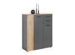 Schuhschrank Cadix Anthrazit/eichefarben 90/110/36 cm